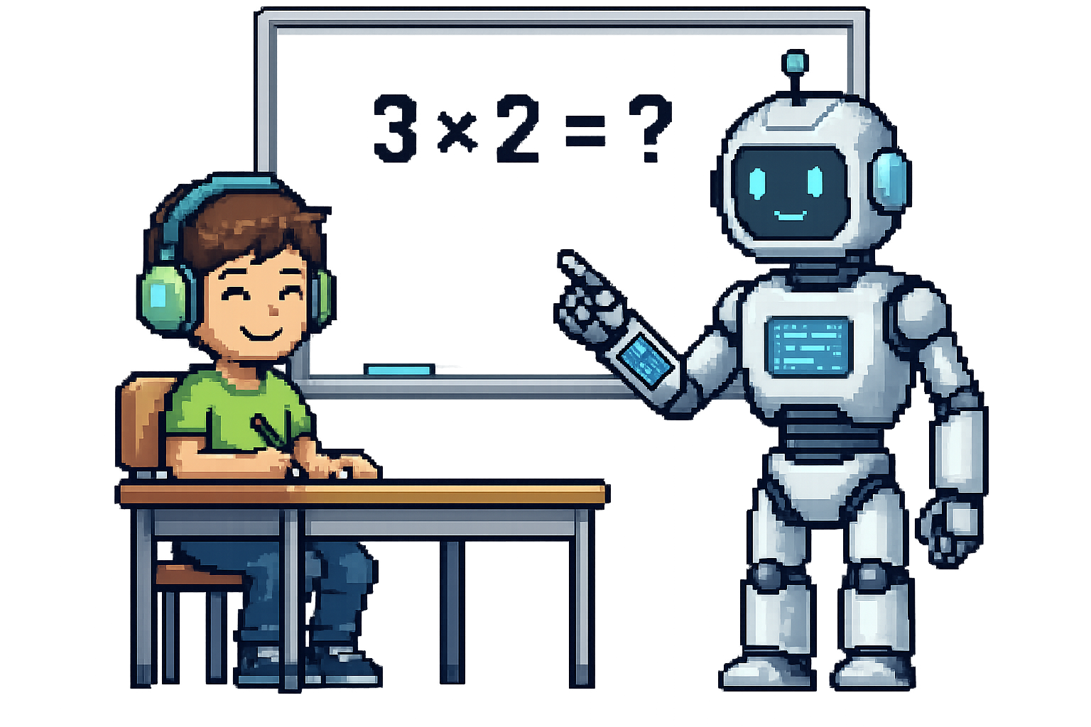 A child learning at home with LumiQ's AI Study Companion